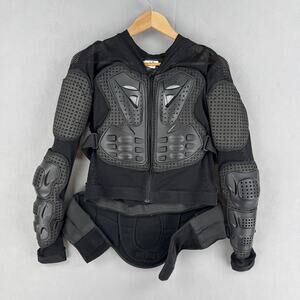 Fox Racing Titan Sport Jacket Mens Large Black Armored Moto CE Protection